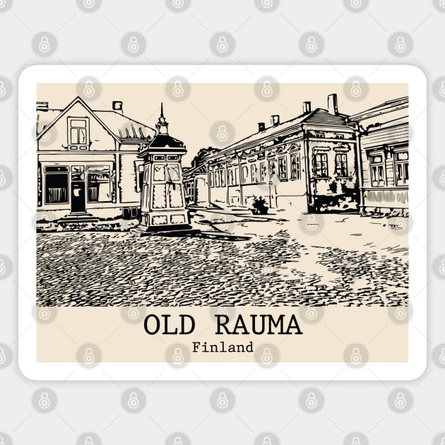 Old Rauma - Finland Magnet by Lakeric